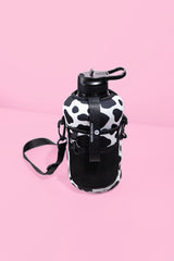 drink bottle with straw lid and storage sleeve